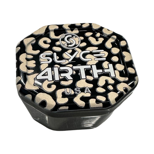 Black cheetah-pattern paddle cap with stylized lettering on textured base