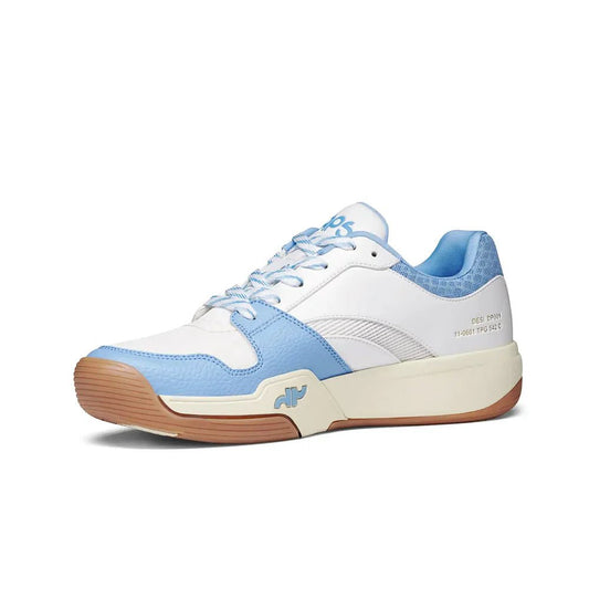 DAPS low-top sneakers baby blue and white with side logo and textured rubber sole