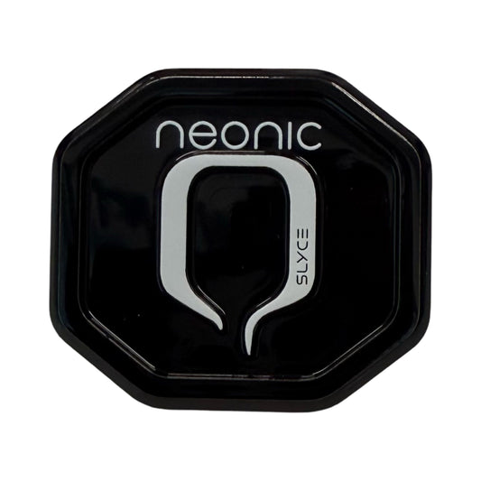 Neonic SpeedCap insert with black center and white logo on black octagon lid
