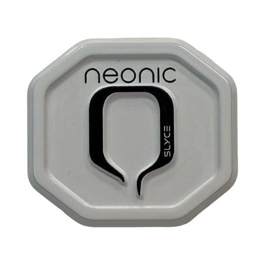 Neonic SpeedCap insert with black center and white logo on gray octagon lid
