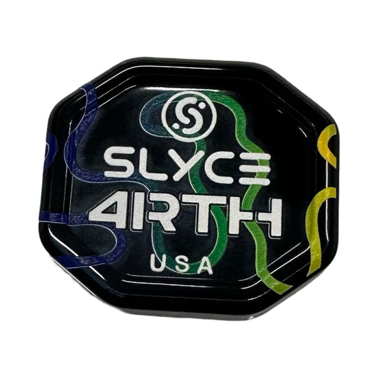 Black speedcap insert with SLYCE ARTH USA logo and blue-green swirl graphics