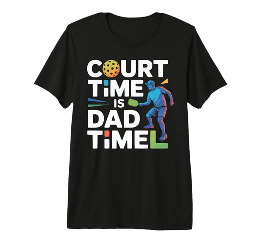Mens Pickleball Dad Papa Paddle T-Shirt - Minimalist Print for Adults