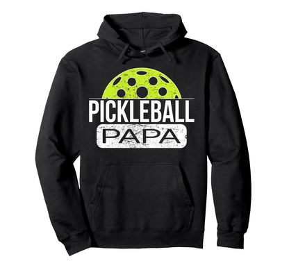 Pickleball Papa Game Day Player Tournament Hoodie - Novelty Apparel Unisex
