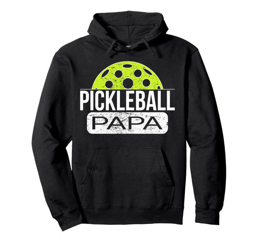 Pickleball Papa Game Day Player Tournament Hoodie - Novelty Apparel Unisex