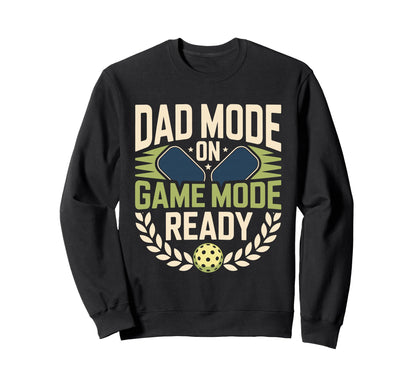 Pickleball Dad Papa Paddle Sport Sweatshirt - Novelty Apparel for Adults