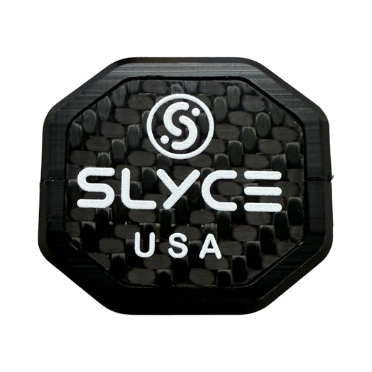 SLYCE USA SpeedCap paddle enhancer, octagonal dark stone-pattern cap