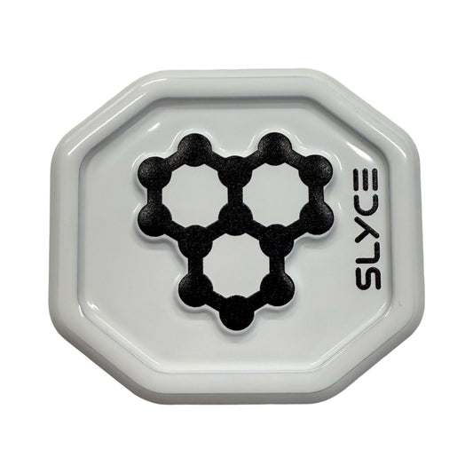 White octagonal SpeedCap enhancer with black hex logo and ELYS lettering