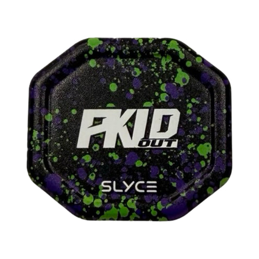 PKLDOUT Zombie Splatter SpeedCap, black with green and purple speckled pattern.