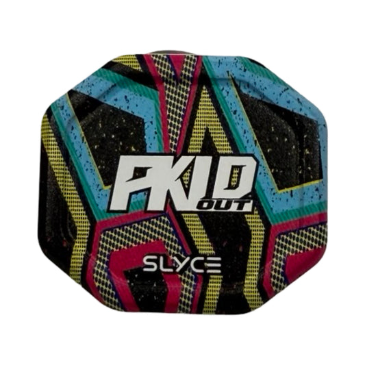 Pickleball SpeedCap with multicolor geometric graphic, black base and teal stripes.