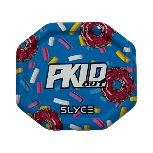 Blue pickleball paddle speed cap with colorful snack-style graphics and logo