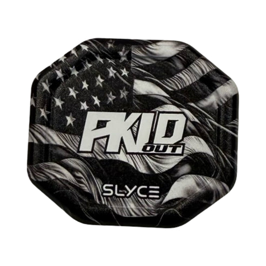 PKLDOUT SpeedCap paddle enhancer with black/gray USA flag pattern and SLYCE logo