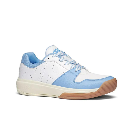 DAPS low-top sneakers in baby blue and white, lace-up with cushioned sole